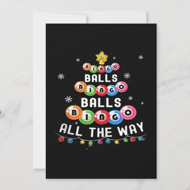 Invitation Boules de Bingo Bingo tout le long  (Devant)