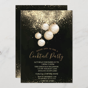 Invitation Boules de décoration Confetti Fête de Noël