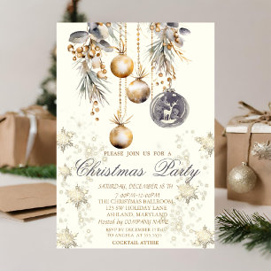 Invitation Boules de décoration vintage Snowflakes Company