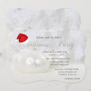 Invitation Boules de Noël, Chapeau de Noël de l'entreprise, F