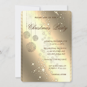Invitation Boules de Noël élégantes, fête de Noël