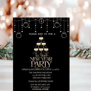 Invitation Boules de Noël, Verrerie de Champagne de Noël
