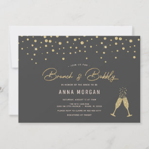 Invitation Boules d'or Brunch & Bubbly