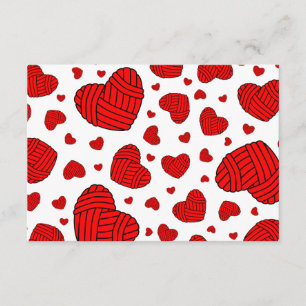 Invitation Boules en forme de coeur de point de polka du fil