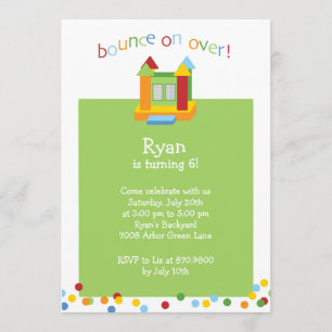 Invitation Bounce House Party