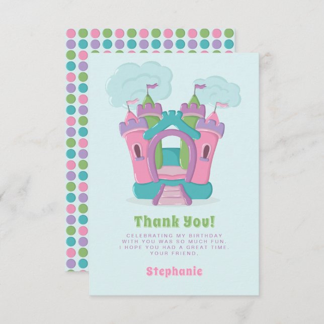 Invitation Bounce House Party (Devant / Derrière)