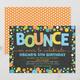Invitation Bounce & Jump Trampoline Party Anniversaire Chalkb