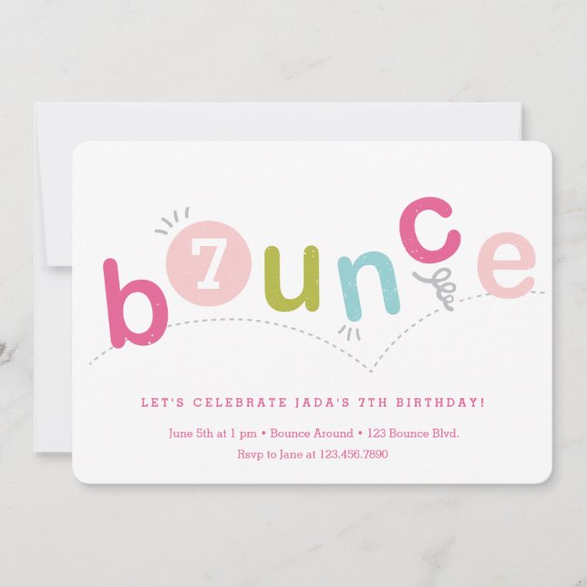 Invitation Bounce kids anniversaire (Devant)
