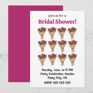 Invitation Bouquet De Fleurs Baby Shower De Mariée