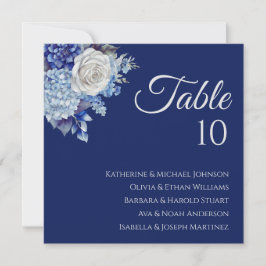 Invitation Bouquet de fleurs bleu aquarelle-Mariage