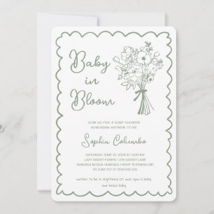 Invitation Bouquet de fleurs dessinées à la main Fantaisiste