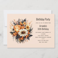 Bouquet de fleurs gris jaune orange Anniversaire