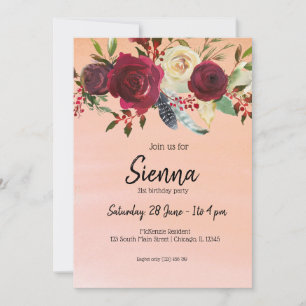 Invitation Bouquet de fleurs pour toutes les occasions