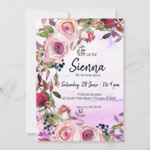 Invitation Bouquet de fleurs pour toutes les occasions