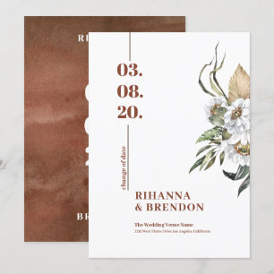 Invitation Bouquet de fleurs Savanna Watercouleurs