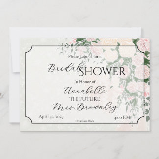 Invitation Bouquet de mariage Rose Fucsie Wisteria Blush Show