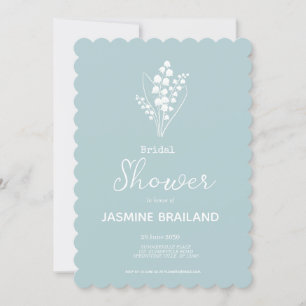 Invitation Bouquet de muguet moderne pour Baby Shower de mari