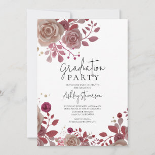 Invitation Bouquet de roses 3D photo florale botanique de rem