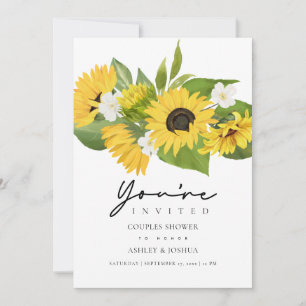 Invitation Bouquet de tournesol Mariage Couples Douche
