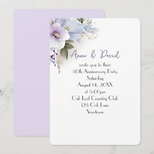 Invitation Bouquet floral 50e anniversaire