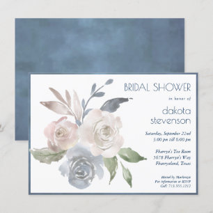 Invitation Bouquet floral bouché   Fête des mariées Rose Past