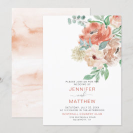 Invitation Bouquet floral d'abricot en fleurs |