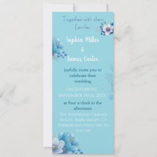 Invitation bouquet floral dans un style aquarelle serein.