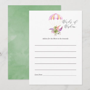 Invitation Bouquet Floral Parachute Baby shower Maman Conseil
