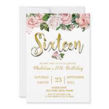 Bouquet floral rose pâle | Sweet 16