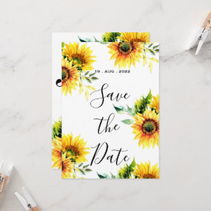Invitation Bouquet floral vibrant de printemps tournesol jaun