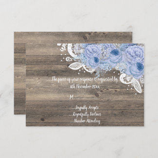 Invitation Bouquet Lilac vintage rustique RSVP