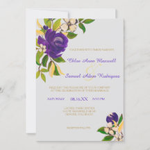 Bouquet Mariage couleur or pourpre
