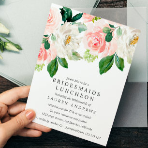 Invitation Bouquet Moderne de Fleurs de Cerisier pour Déjeune