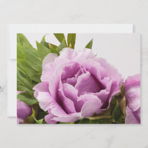 Invitation Bouquet Peonies violettes