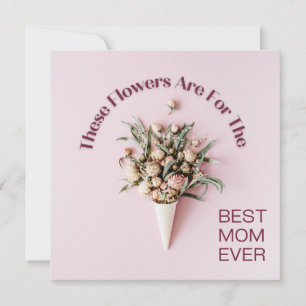 Invitation Bouquet Pink Fête des Mères Personnalisée Salutati