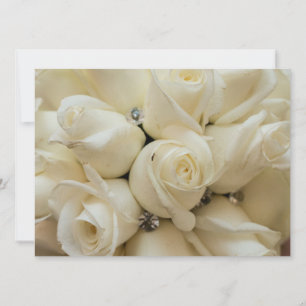 Invitation Bouquet renversant de mariage de rose blanc