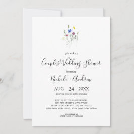 Invitation Bouquet simple Fleur sauvage Couples Wedding showe