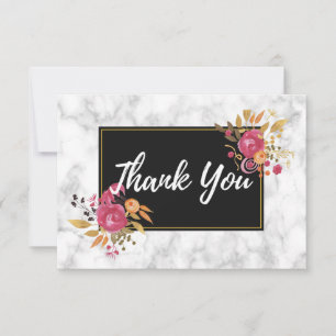 Invitation Bouquets de fleurs roses sur Mariage de cadre noir