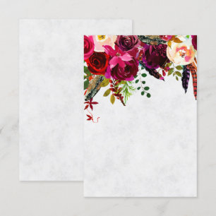 Invitation Bourgogne boho vierge