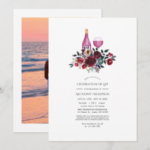 Invitation Bourgogne et Marine Célébration de la vie