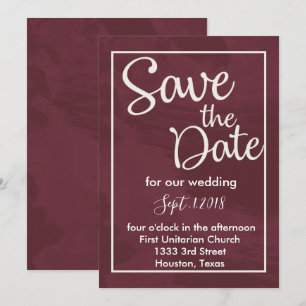 Invitation Bourgogne et poche de Parties scintillant Gold sau