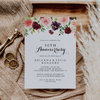 Bourgogne Floral de printemps 50e anniversaire de 