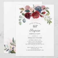 Bourgogne Floral Greenery Surprise 60e anniversair