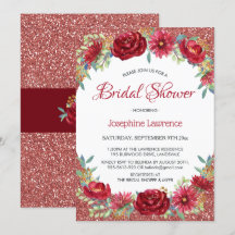 Bourgogne Floral Rose Fête des mariées Parties sci