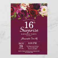 Bourgogne Floral Surprise 16ème anniversaire