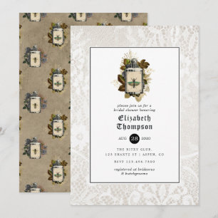 Invitation Bouteille de potion et dentelle Fête des mariées g