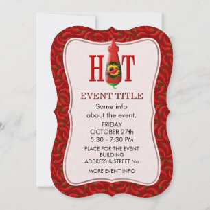 Invitation Bouteille de sauce chaude