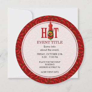Invitation Bouteille de sauce chaude