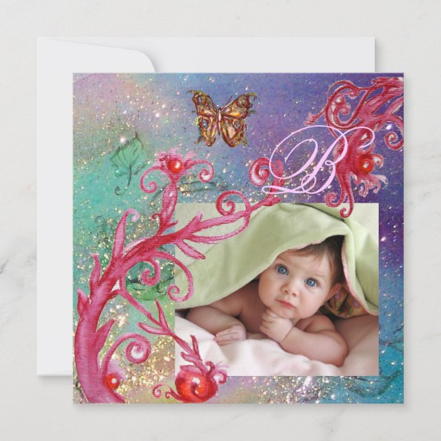 Invitation BOUTEILLE EN BLEU, BÉBÉ GARÇON DOUCHE Modèle photo (Devant)