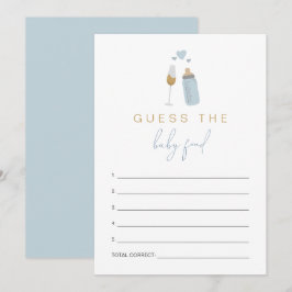 Invitation Bouteilles ANDI Blue Poppin' Guess the Baby Food G